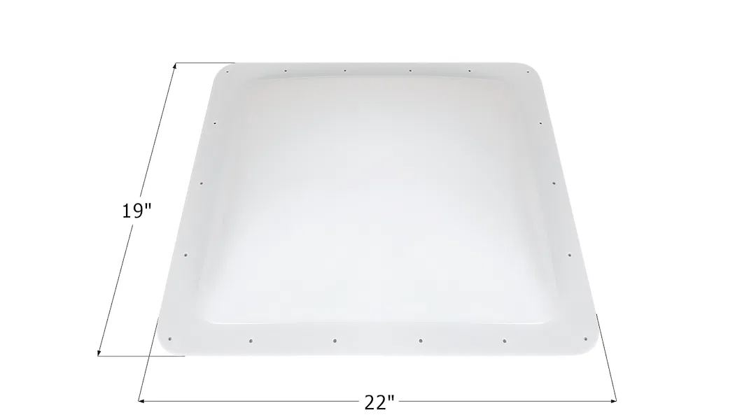 14367 – ICON Skylight, 5 Inch High Bubble Type Dome Rectangular For 19 Inch Length x 16 Inch Width Opening 22 Length ...